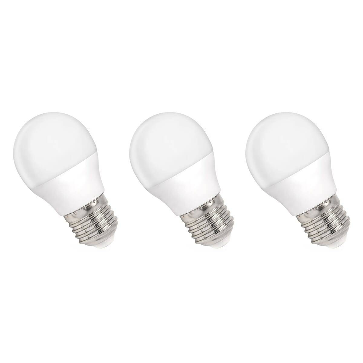Spectrum LED Kogellamp P45 E27 Mat - 6W 560lm 6000K - Koudwit - Vervangt 47W - 3 stuks