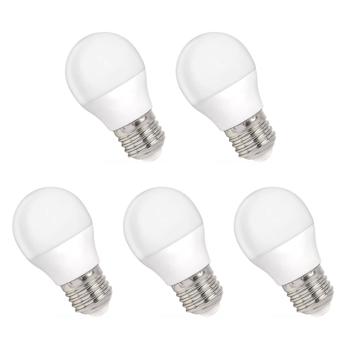 Spectrum LED Kogellamp P45 E27 Mat - 4W 320lm 3000K - Warmwit - Vervangt 29W - 5 stuks