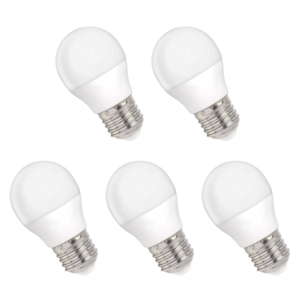 Spectrum LED Kogellamp P45 E27 Mat - 6W 520lm 3000K - Warmwit - Vervangt 45W - 5 stuks