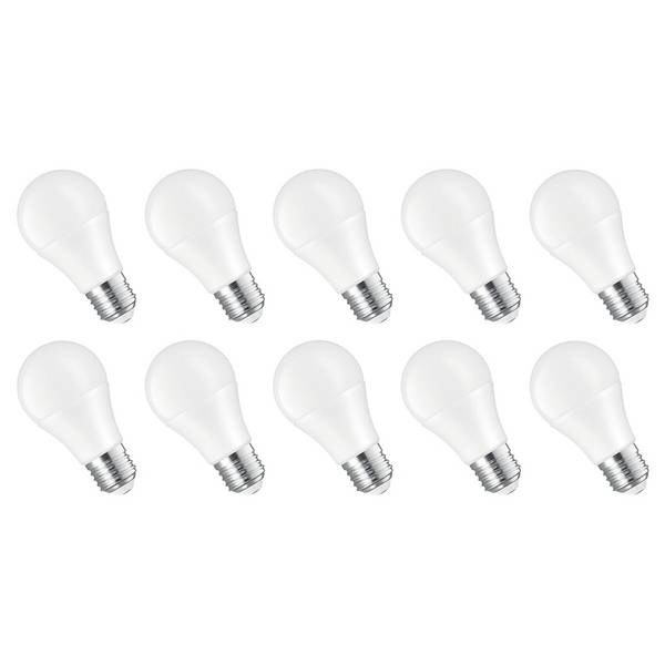 Spectrum LED Peerlamp A60 E27 Mat - 10W 1100lm 4000K - Neutraalwit - Vervangt 76W - 24V - 10 stuks
