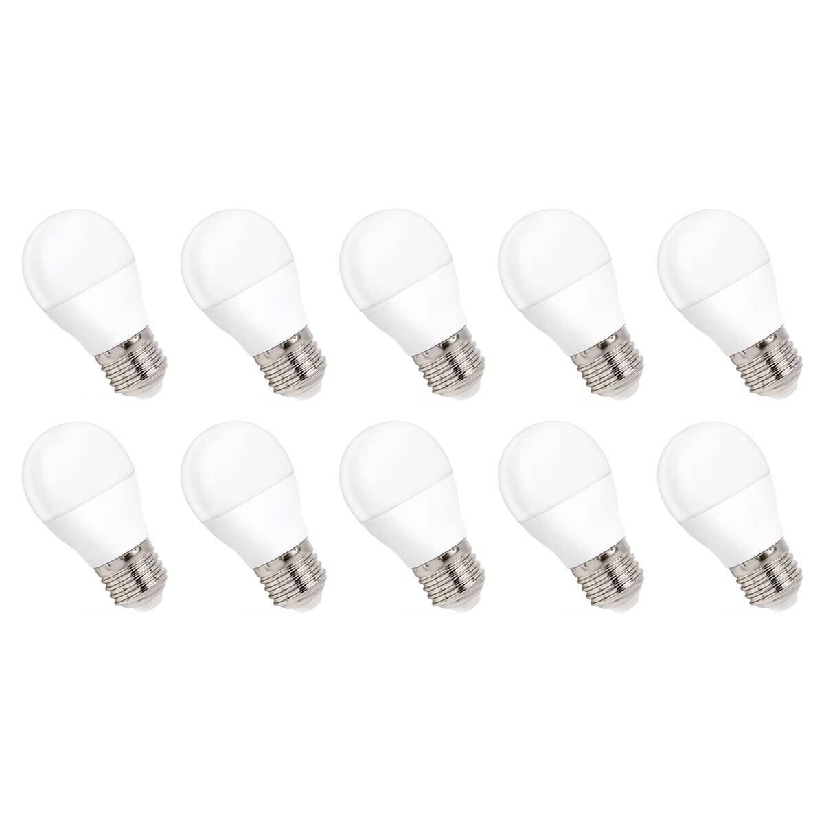 Spectrum LED Kogellamp P45 E27 Mat - 8W 710lm 3000K - Warmwit - Vervangt 48W - 10 stuks