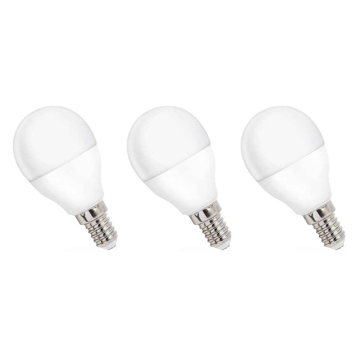 Spectrum LED Kogellamp P45 E14 Mat - 8W 730lm 4000K - Neutraalwit - Vervangt 57W - 3 stuks