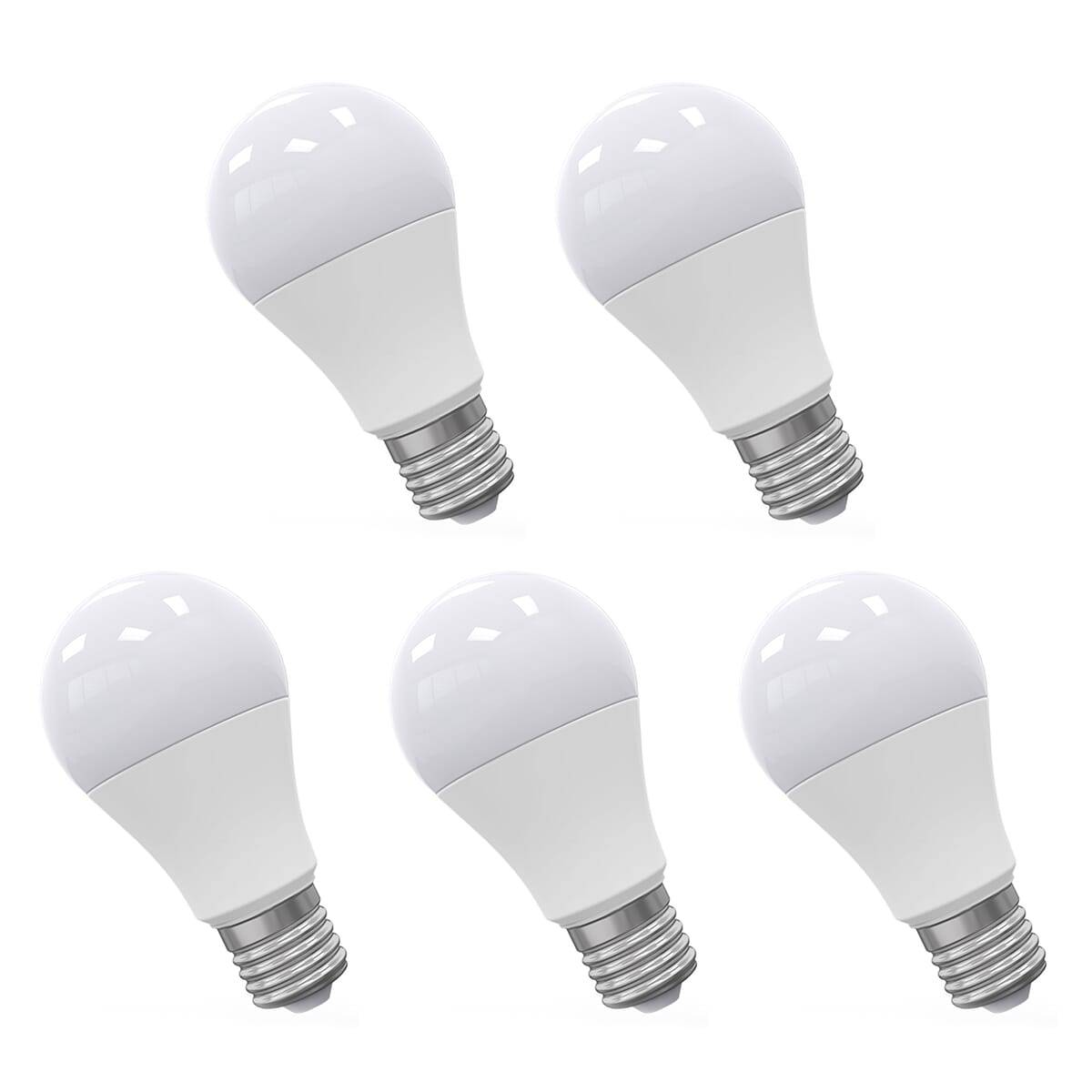 Spectrum LED Peerlamp A60 E27 Mat - 11W 1050lm 3000K - Warmwit Dimbaar - Vervangt 110W - 5 stuks