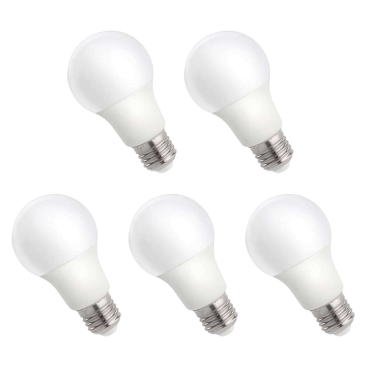 Spectrum LED Peerlamp A60 E27 Mat - 9W 840lm 6000K - Koudwit - Vervangt 62W - 5 stuks-0