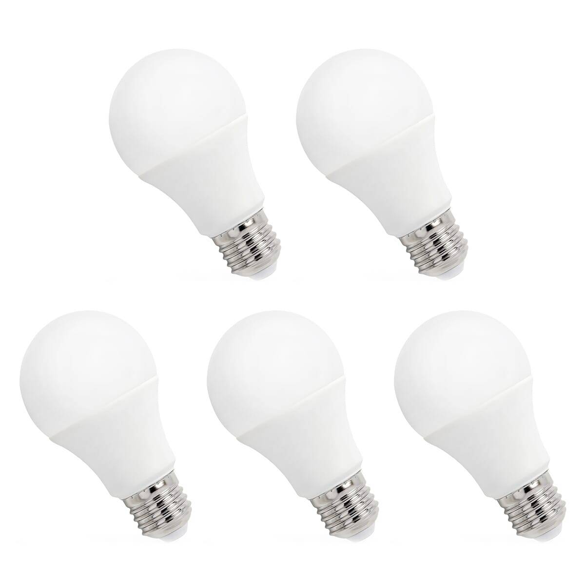 Spectrum LED Peerlamp A60 E27 Mat - 4.9W 450lm 3000K - Warmwit - Vervangt 38W - 5 stuks