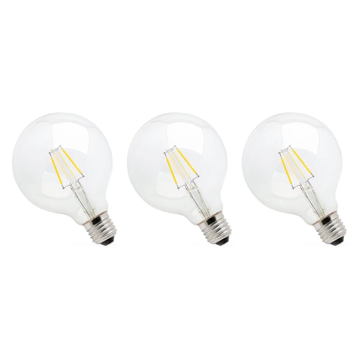 Spectrum LED Globelamp G80 E27 Helder - 4W 380lm 2700K - Warmwit Dimbaar - Vervangt 36W - 3 stuks