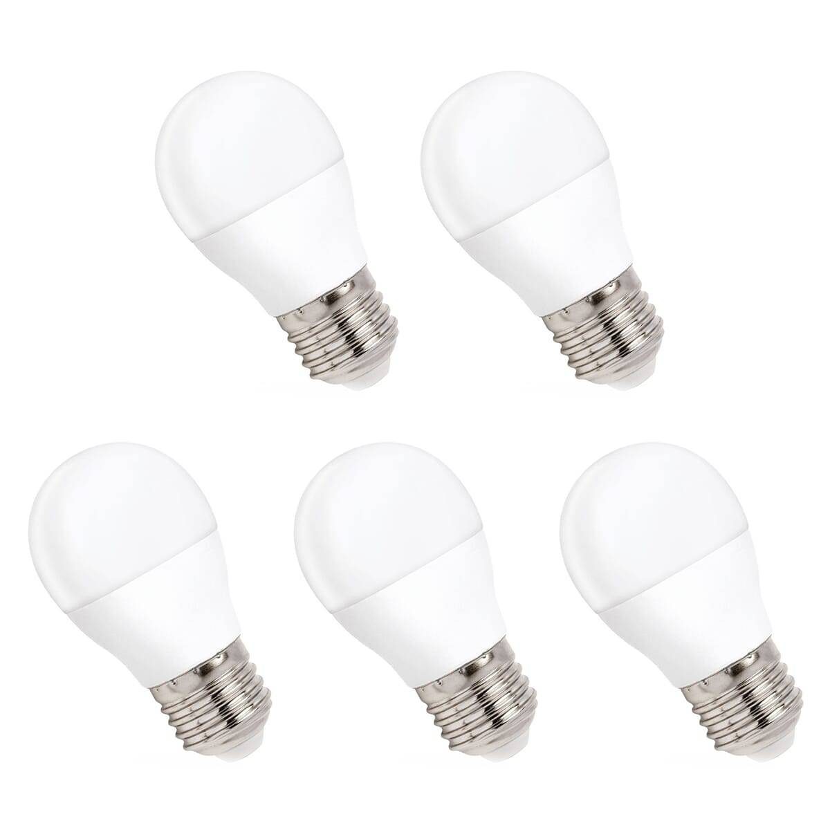 Spectrum LED Kogellamp P45 E27 Mat - 8W 710lm 3000K - Warmwit - Vervangt 48W - 5 stuks-0