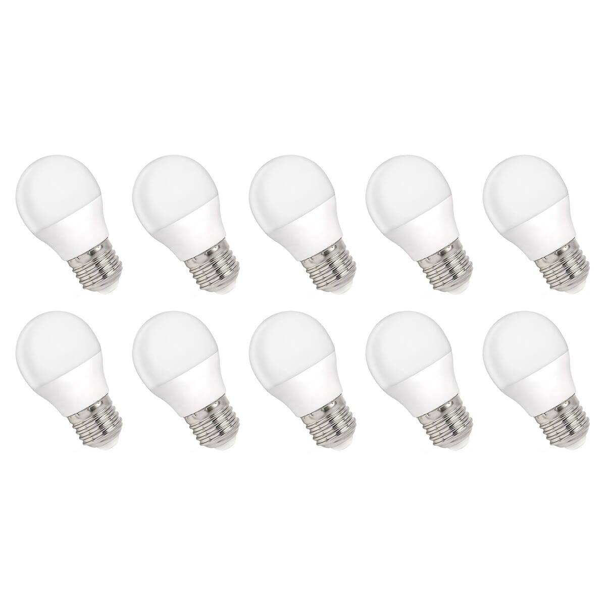 Spectrum LED Kogellamp P45 E27 Mat - 6W 520lm 3000K - Warmwit - Vervangt 45W - 10 stuks