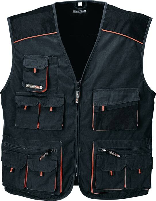 Bodywarmer maat 50 donkergrijs/zwart/oranje TERRATREND-0