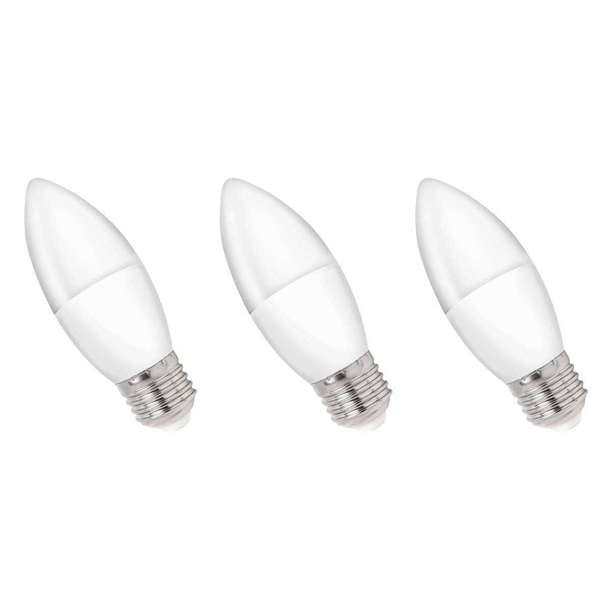 Spectrum LED Kaarslamp C35 E27 Helder - 4W 320lm 3000K - Warmwit - Vervangt 29W - 3 stuks