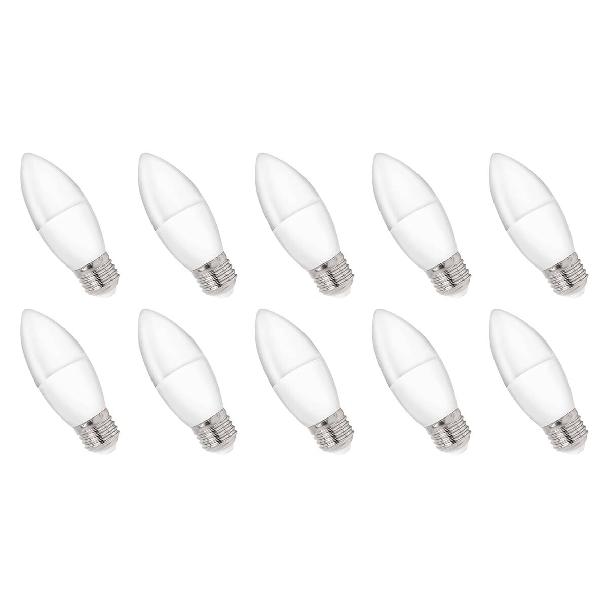 Spectrum LED Kaarslamp C35 E27 Helder - 4W 320lm 3000K - Warmwit - Vervangt 29W - 10 stuks