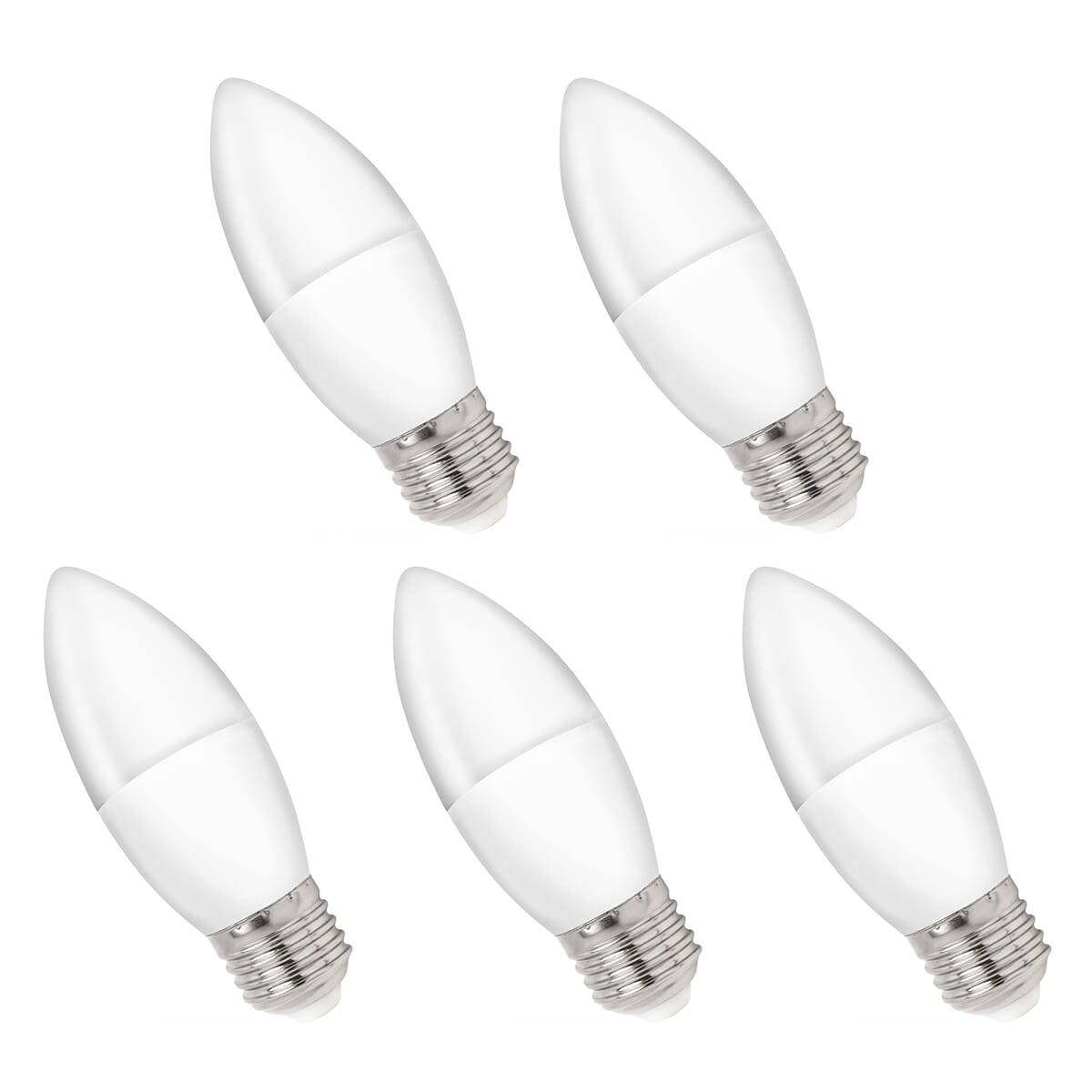 Spectrum LED Kaarslamp C35 E27 Helder - 4W 320lm 3000K - Warmwit - Vervangt 29W - 5 stuks