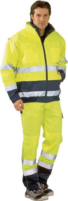 Veiligheidscomfortjack maat L geel/marine PLANAM-2