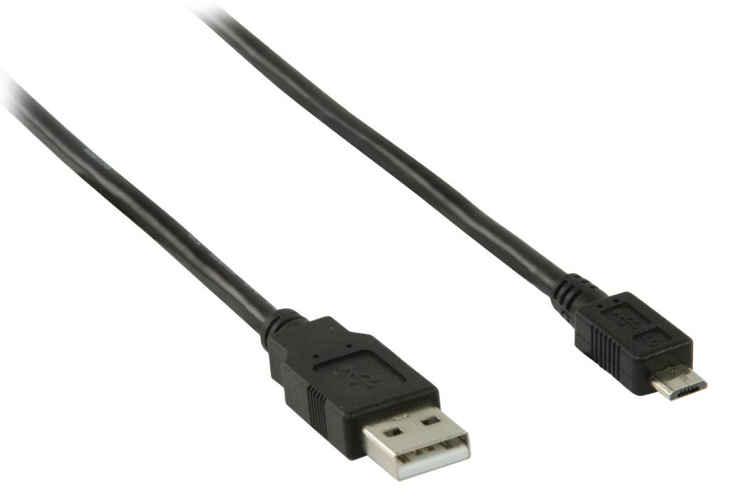Valueline VLCP60500B10 Usb 2.0 Usb A Male - Usb Micro B Male Kabel 1,00 M Zwart-1