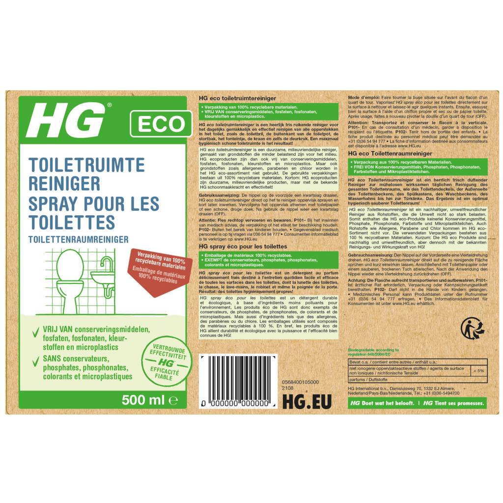 HG ECO Toiletreiniger 500 ml-1