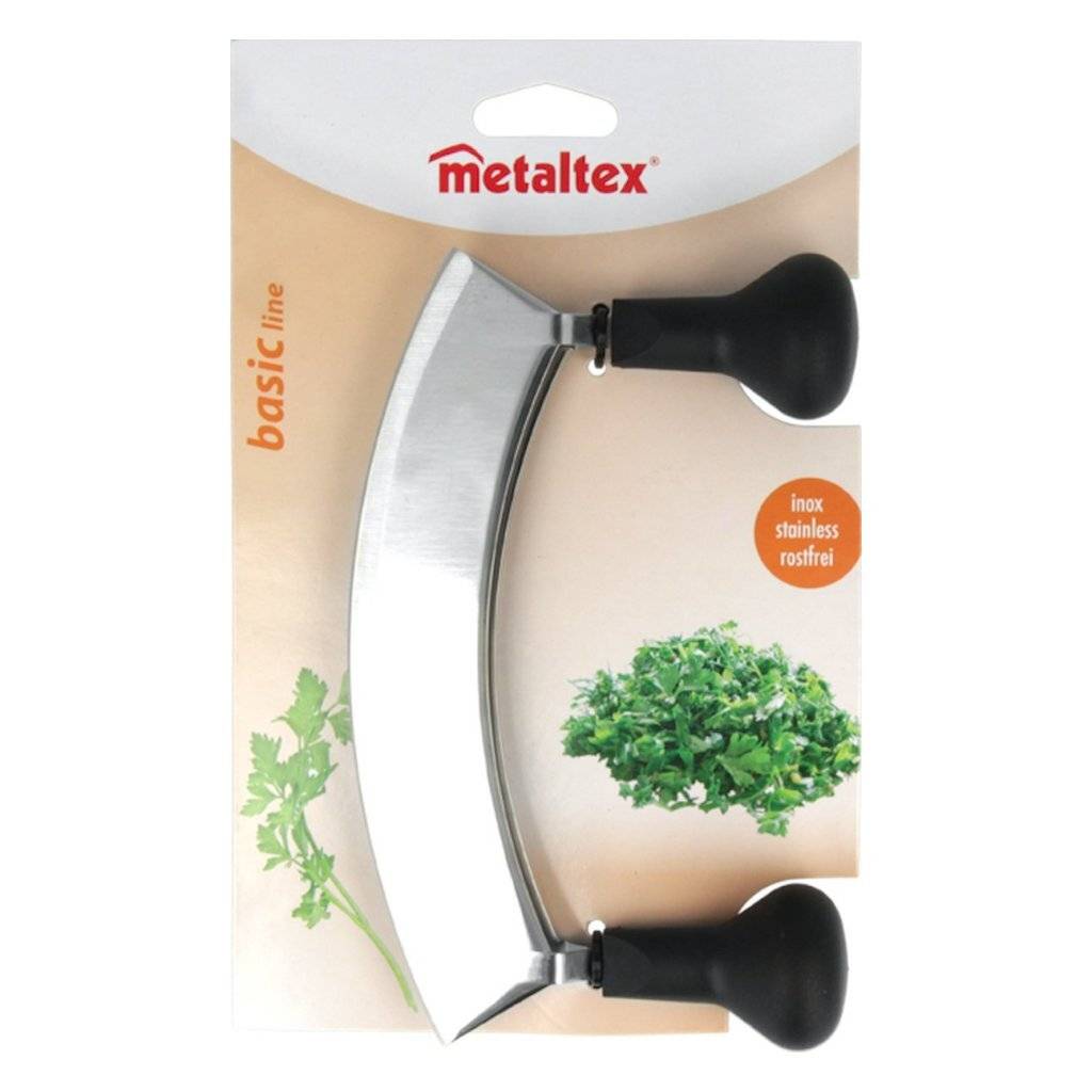 Metaltex Hakmes met Dubbele Messen RVS/Zwart-1