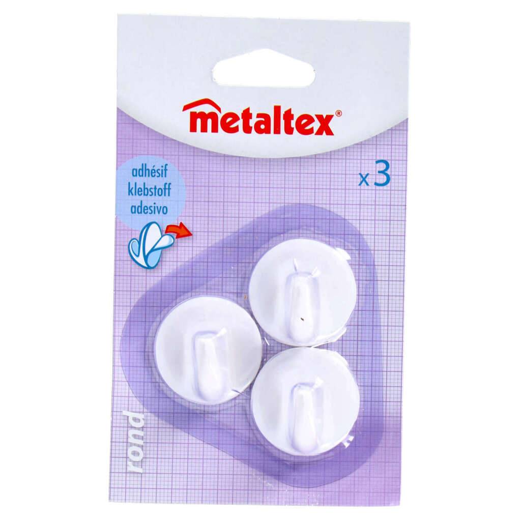 Metaltex Plakhaken 3 Stuks Wit-0