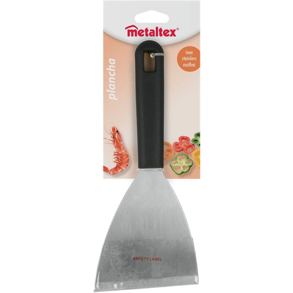 Metaltex Plancha Barbecue Spatel 23.8x10 cm Zwart/RVS-0