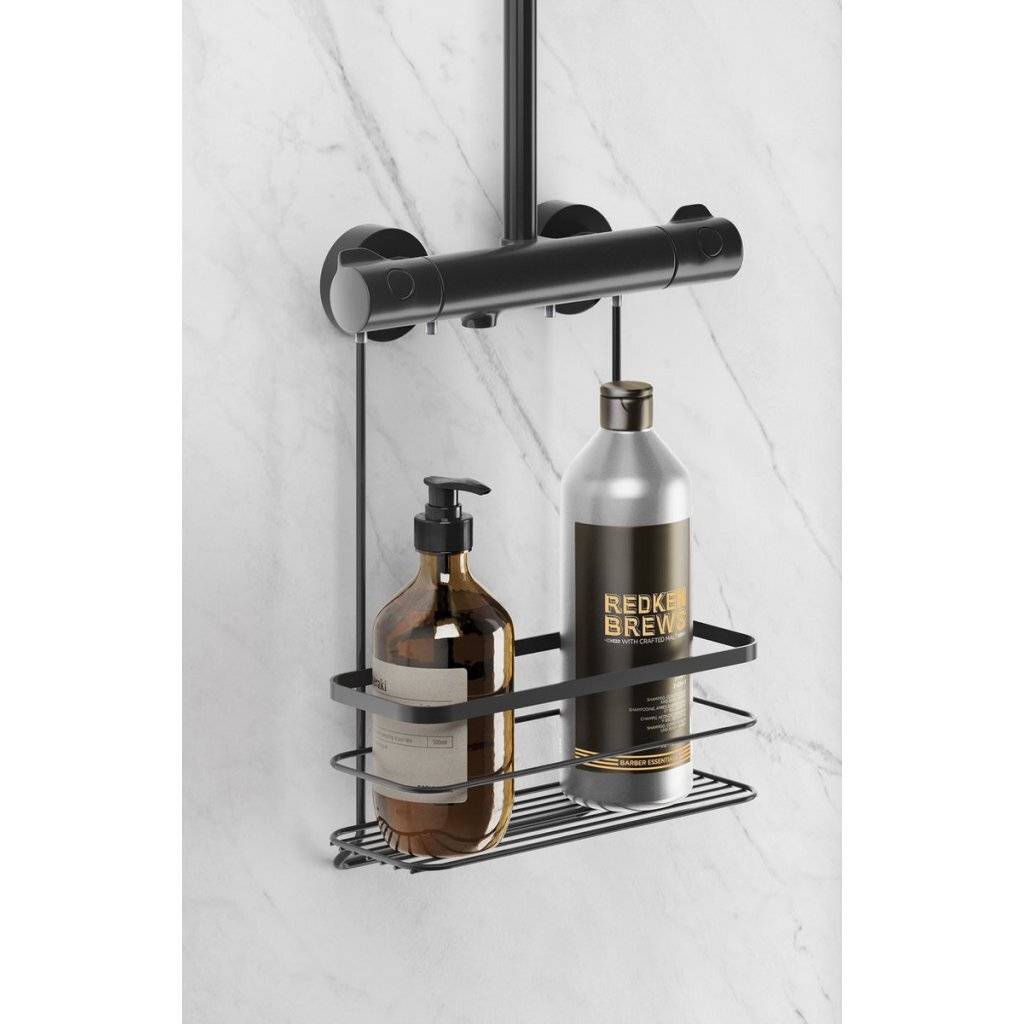 Metaltex Doucherek 28x14x38 cm Zwart/Metaal-1