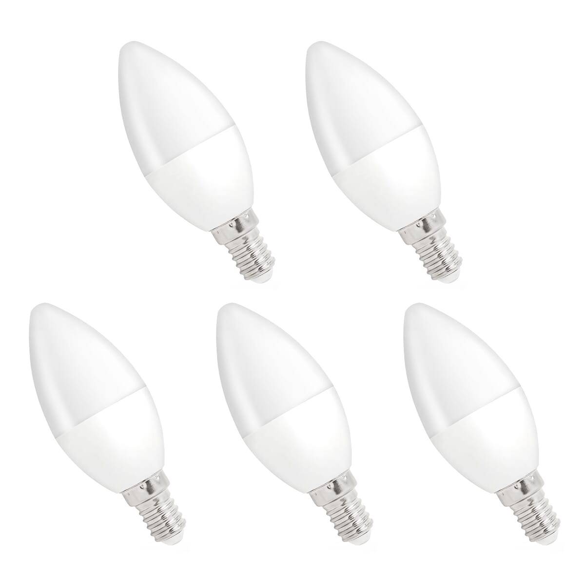Spectrum LED Kaarslamp C35 E14 Helder - 8W 710lm 3000K - Warmwit - Vervangt 48W - 5 stuks-0