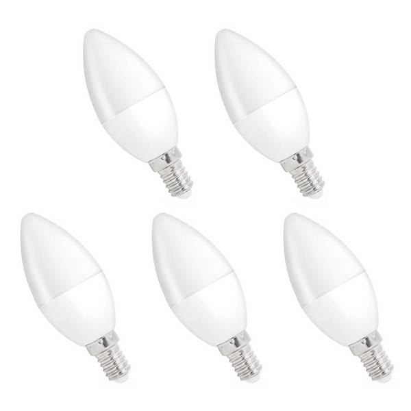 Spectrum LED Kaarslamp C35 E14 Helder - 8W 710lm 3000K - Warmwit - Vervangt 48W - 5 stuks