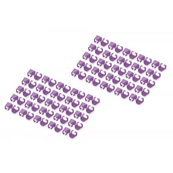 DIGITUS kleurclips voor patchkabels 100 stuks violet