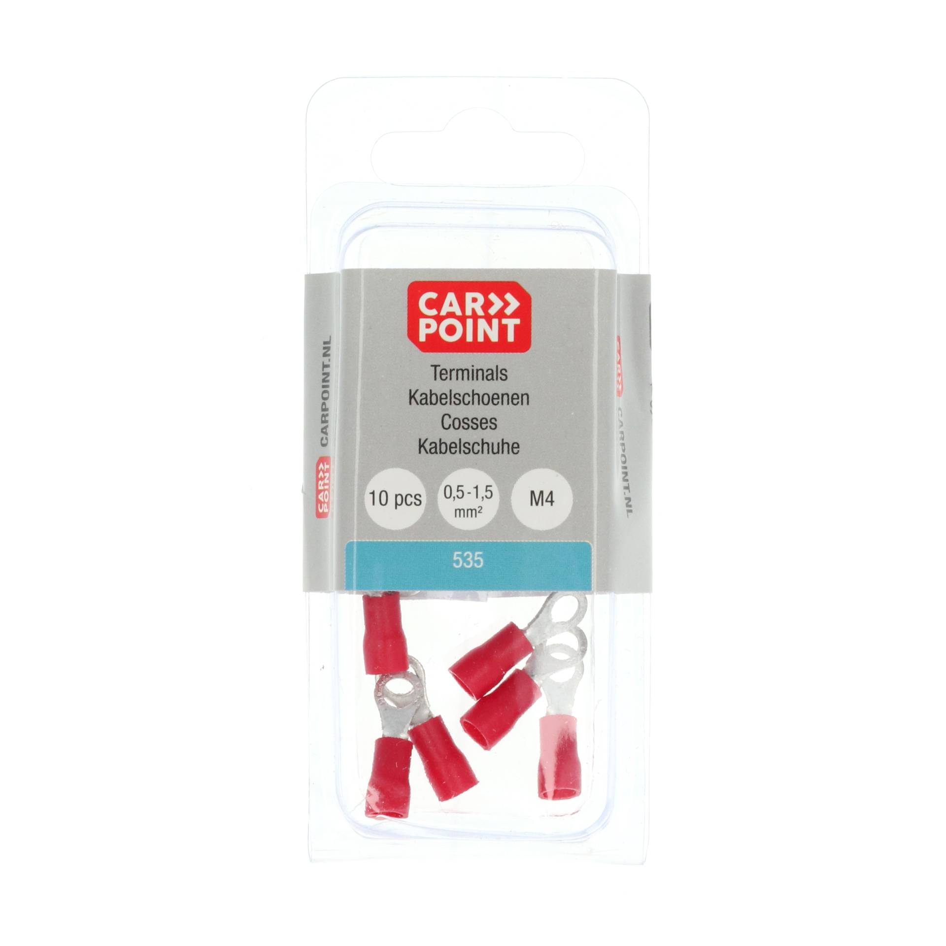 Carpoint Ringkabelschoen 535 Rood M4 10 Stuks-3