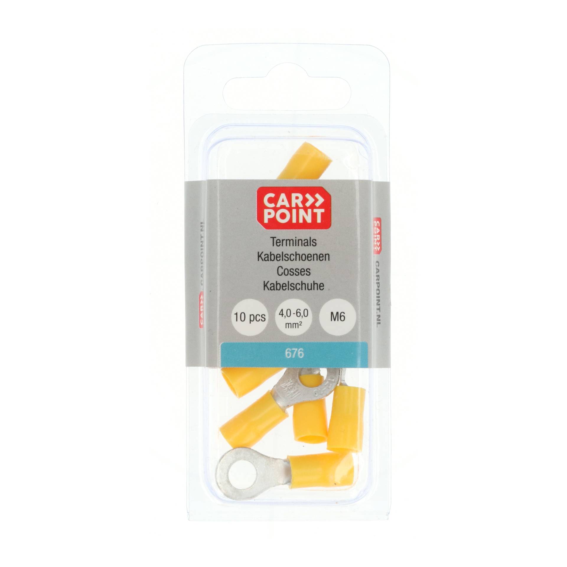 Carpoint Ringkabelschoen 676 Geel M6 10 Stuks-4