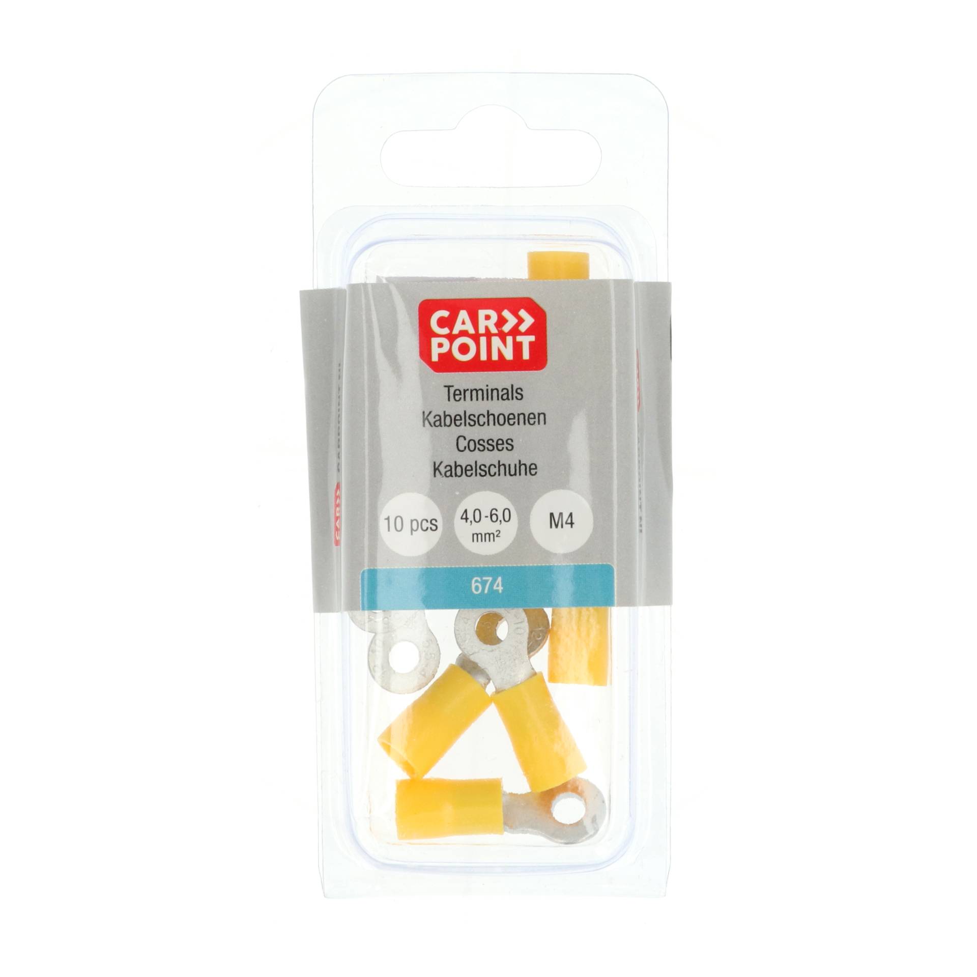 Carpoint Ringkabelschoen 674 Geel M4 10 Stuks-3