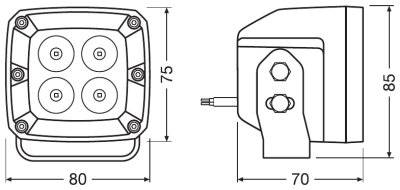 Werklamp LEDriving CUBE VX80-SP 20W 12/24V ECE R10-4