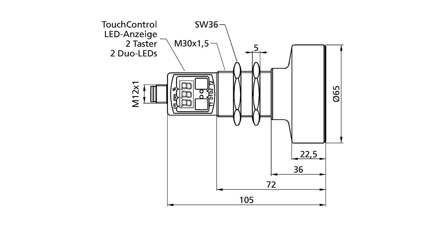 Ultrasone sensor microsonic mic+600/D/TC-3