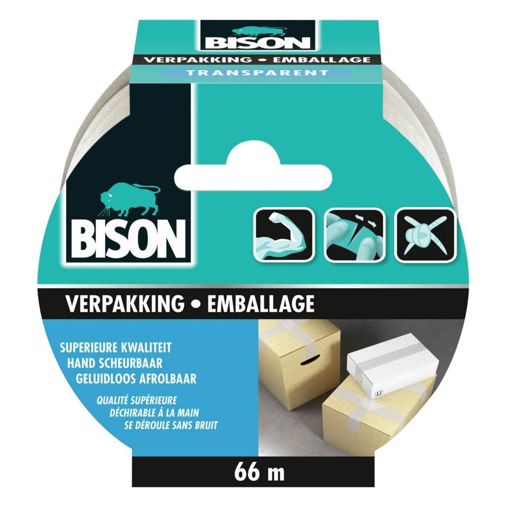 Bison Verpakkingstape 5x660 cm Transparant-0