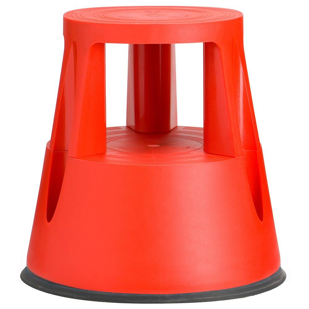Opstapkruk - Rood - Verrijdbaar
