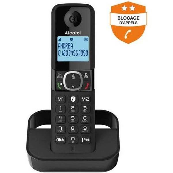 Draadloze vaste telefoon - ALCATEL - F860 solo zwart - Ongewenste oproepen blokkeren