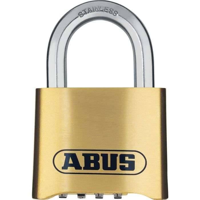 Combinatiehangslot - ABUS - 180IB/50 B/DFNLI - Huis van gesmeed messing - Beugel van roestvrij staal - Numerieke code...-0