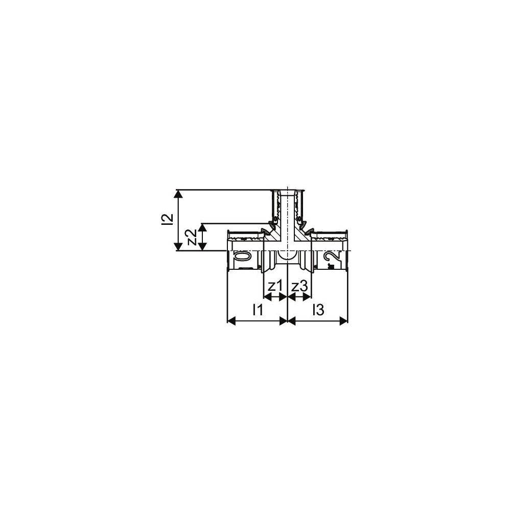 S-Press PLUS T-stuk verlopend 32-25-25-2