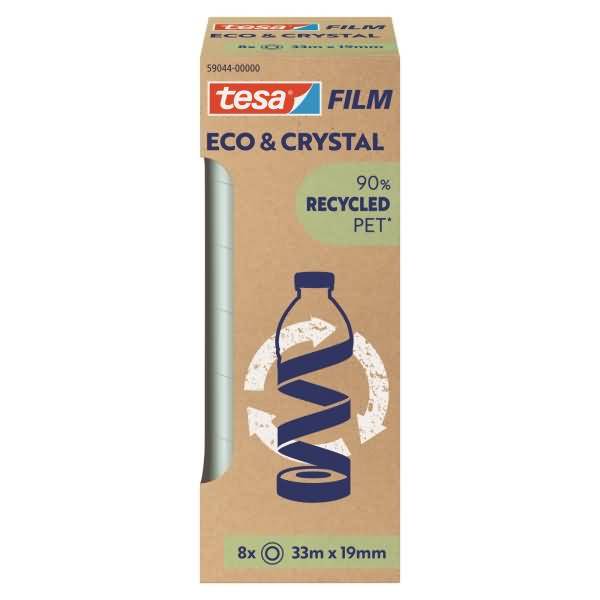Plakband tesa eco crystal 59044 19mmx33m tr | Doos a 8 stuk-0