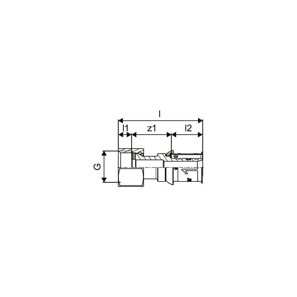 S-Press PLUS schroefkoppeling met wartel binnendraad 16-G3/4"SN-2