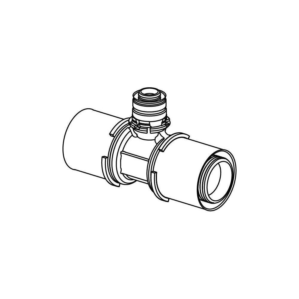 Uponor 1046917 pers T-stuk verlopend4021598114142-1