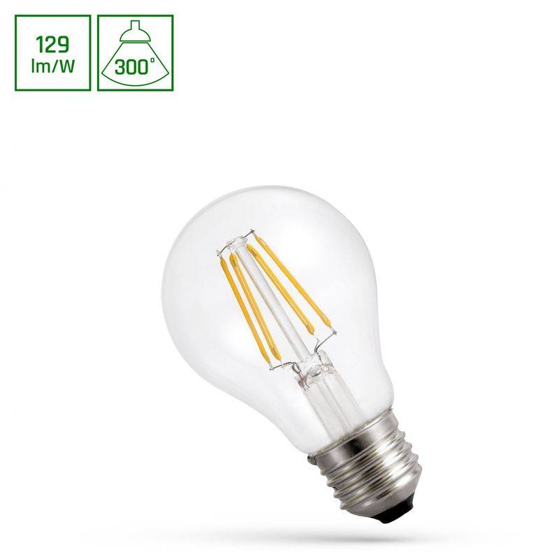 Spectrum LED Peerlamp A60 E27 Helder - 8.5W 1100lm 2700K - Warmwit - Vervangt 77W-0