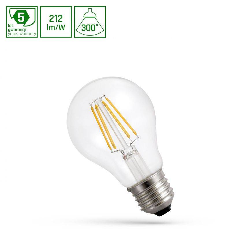 Spectrum LED Peerlamp A60 E27 Helder - 3.8W 806lm 3000K - Warmwit - Vervangt 60W-0