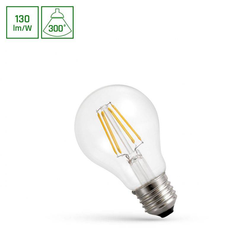 Spectrum LED Peerlamp A60 E27 Helder - 5.5W 710lm 2700K - Warmwit Dimbaar - Vervangt 56W