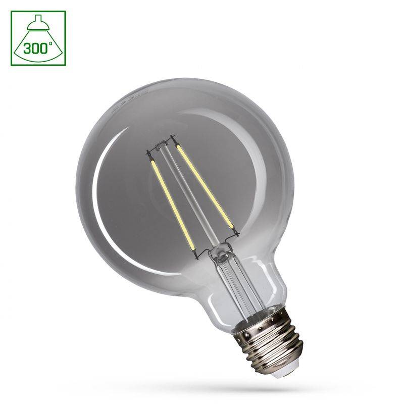 Spectrum LED Globelamp G80 E27 Rookglas - 4.5W 310lm 4000K - Neutraalwit - Vervangt 29W