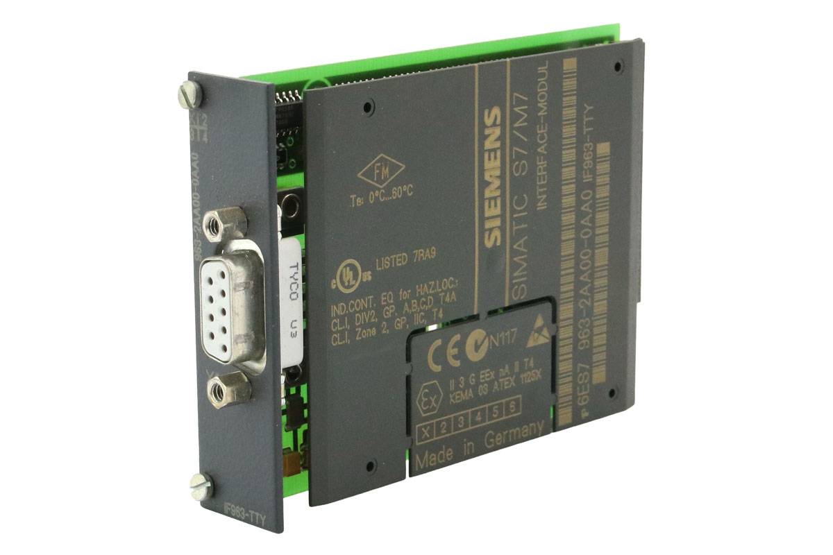 SIMATIC S7-400, Interface module IF963-TTY met TTY-interface voor PTP-koppeling met CP441.-1