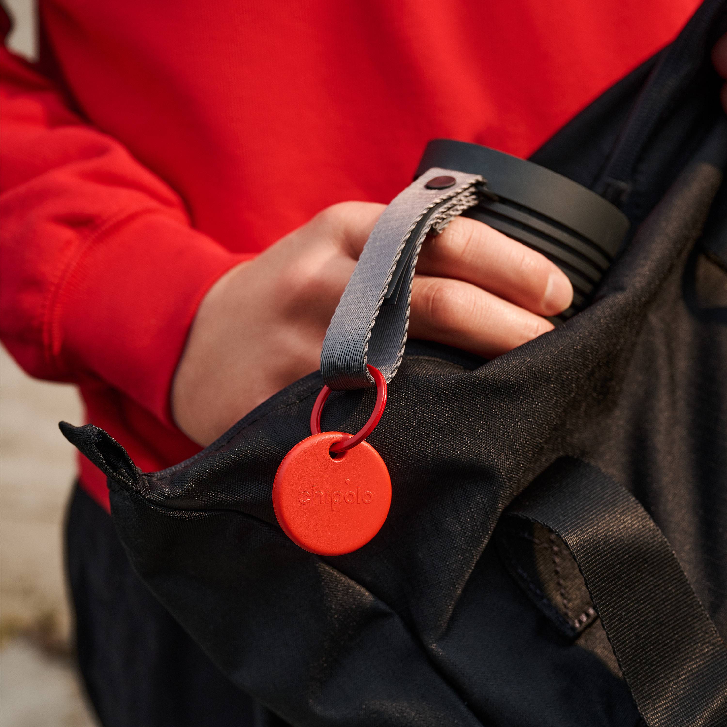 Chipolo POP Tracking Tag Rood Bluetooth Tracker voor Apple Find My & Google Find Hub IP55-4