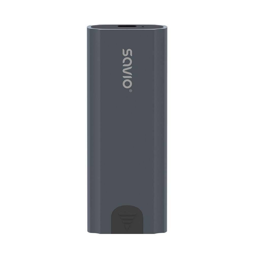 Savio M.2 SSD NVMe externe schijfbehuizing, USB-C 3.1, AK-67, grijs-0