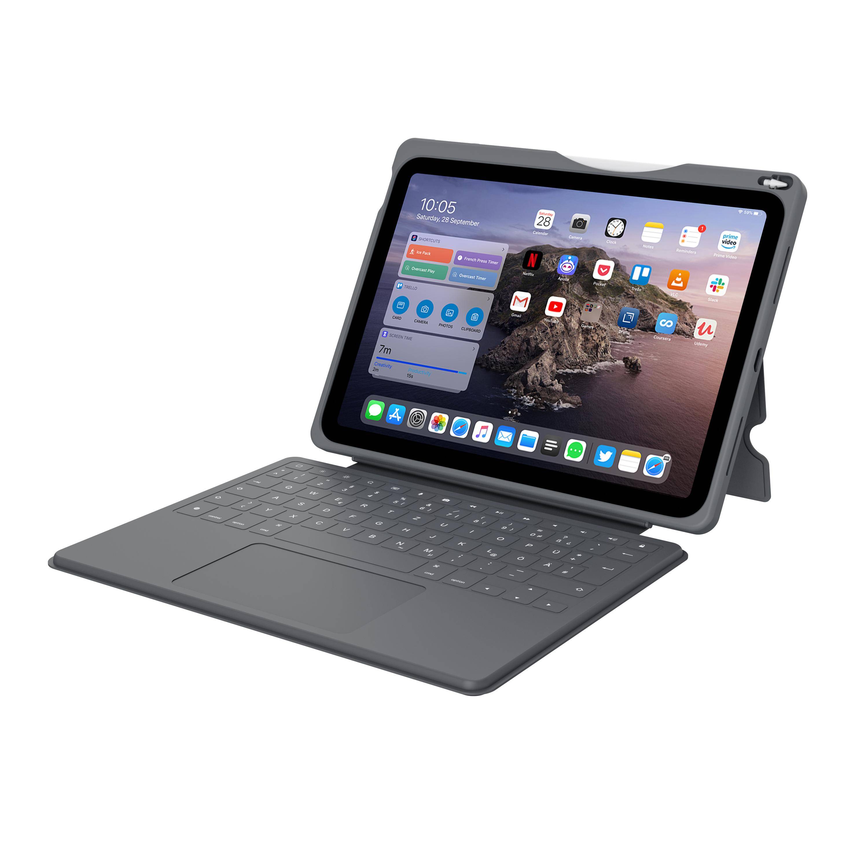 DEQSTER Smart Rugged Touch Plus Keyboard 10.9" - QWERTZ - Deutsch - Mechanischer Switch - Apple - iPad 10.9" (10. Gen.)-4