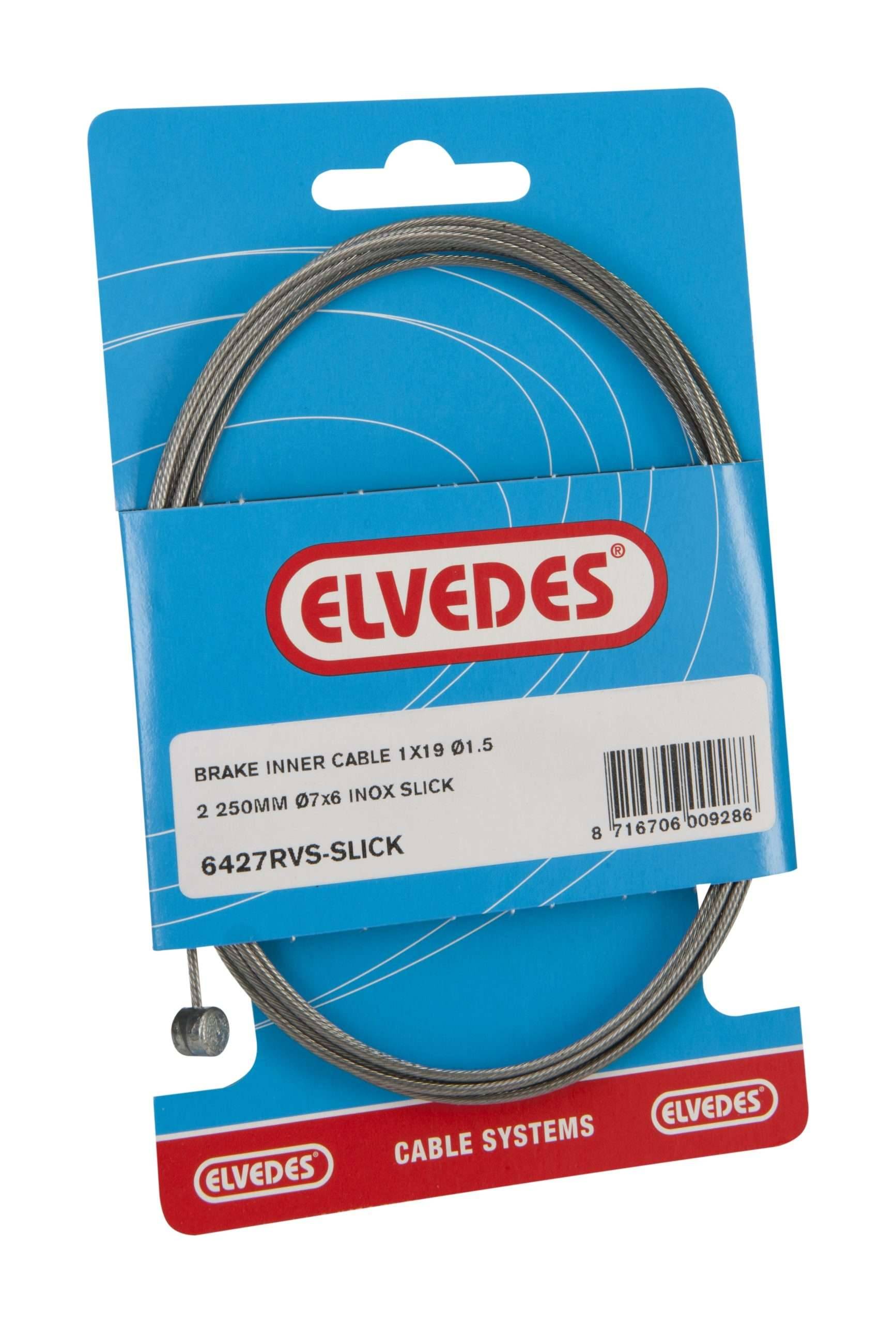 Rem binnenkabel Elvedes 2250mm RVS Slick ø1,5mm T-nippel (op kaart)-0