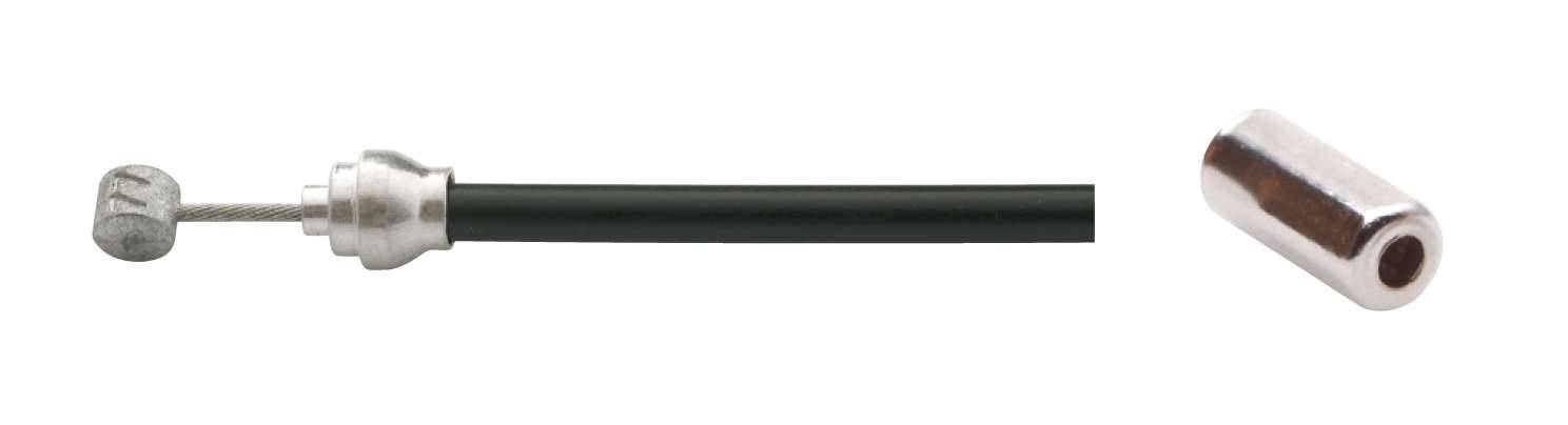 Remkabelset achter Elvedes 1700mm / 2250mm verzinkt 2 nippels - zwart (op kaart)-0