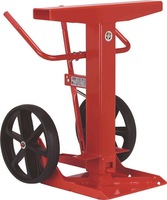 Telescopische trailerstandaard in RAL 3020 – verkeersrood - Rood - 670 mm x 760 mm x 900 mm- - Steel - - Voor binnen-0